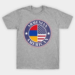 Proud Armenian-American Badge - Armenia Flag T-Shirt